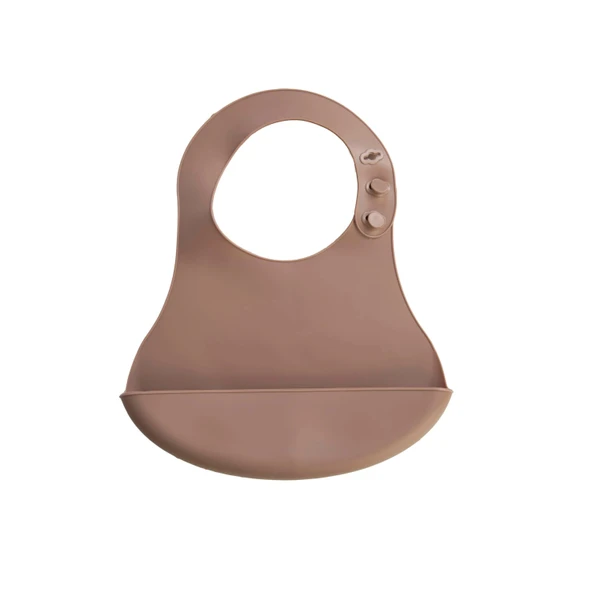 Babyjem Mini Silikon Önlük Latte - Resim 2