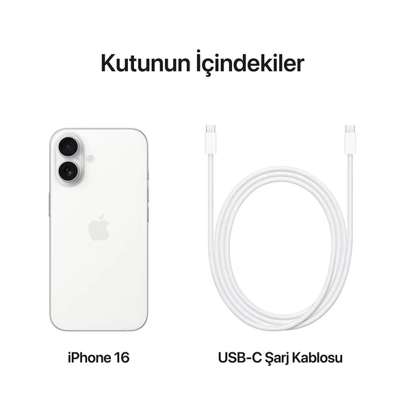 IPHONE 16 128 GB BEYAZ (APPLE TÜRKİYE GARANTİLİ) - 5