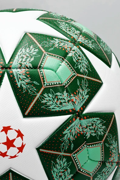 Profesyonel Futbol Topu 2025 Şampiyonlar Ligi Pompalı Sert Zemin Halı Saha Futbol Topu No5 Yeşil 555 - Resim 6