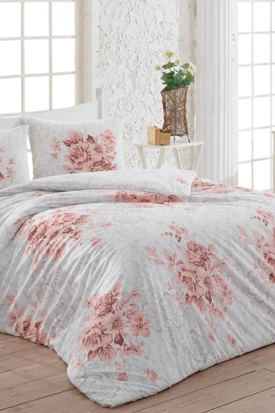 Kristal Light Çift Kişilik Nevresim Takımı Henna Pudra