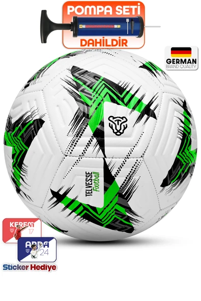 Profesyonel Futbol Topu 2025 Avrupa Pompalı Sert Zemin Halı Saha Futbol Topu No5 Yeşil 525 ürün görseli 1