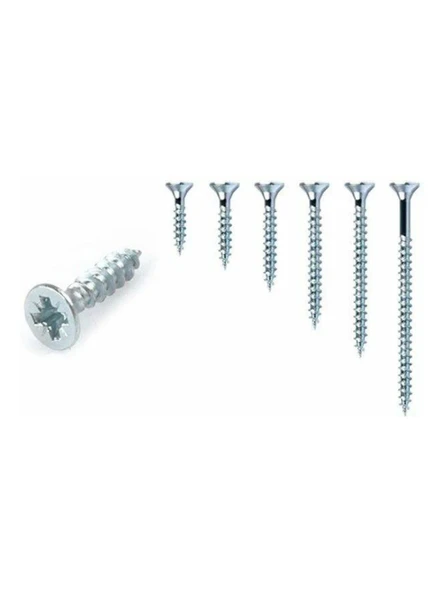 Sunta Vidası 4x35mm Çinko Ahşap MDF Montaj Vidası(4X35MM) 20 ADET - Resim 4