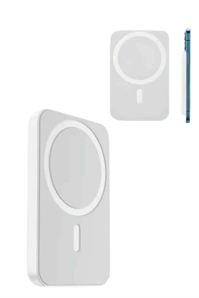 Magsafe Battery Pack Powerbank Kablosuz Şarj 5.000 mah - Resim 3