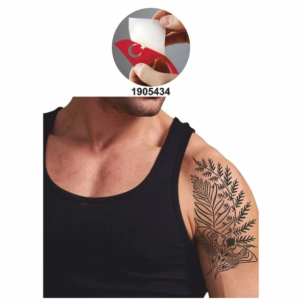 Kelebek ve Doğa Tattoo Geçici Dövme Şablonları Kına Kalıpları - Resim 2