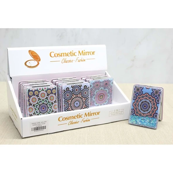 Mandala Desenli Hareketli Sulu El Aynası - Resim 2