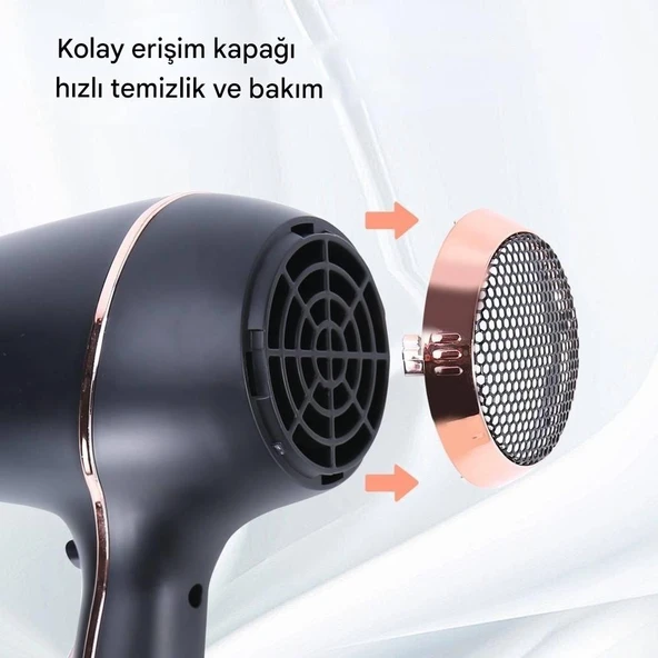 HYUNDAI Elektronik Fön Makinesi 1800 W Saç Kurutma Makinesi - 3