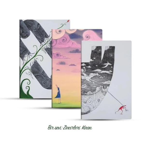 Üçlü Çizgisiz Defter Seti: Bir Sevi: Zincirleri Kıran ürün görseli