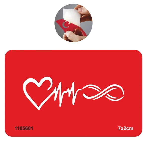 Kalp Nabız Sonsuzluk Tattoo Geçici Dövme Şablonları Kına Kalıpları ürün görseli 1