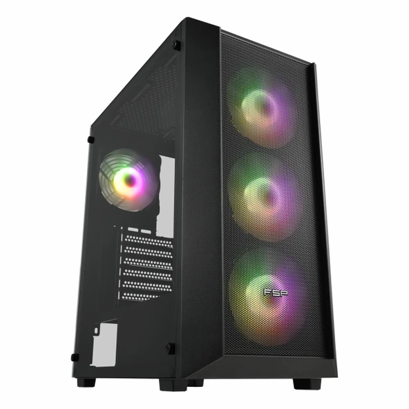 FSP CMT318 850W 80+ Bronz USB 3.2 ARGB eATX Full Tower Siyah Kasa ürün görseli 1