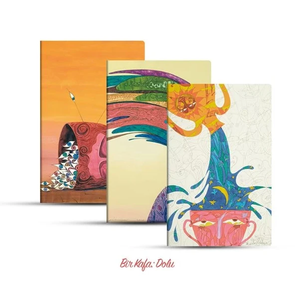 Üçlü Çizgisiz Defter Seti: Bir Kafa: Dolu ürün görseli