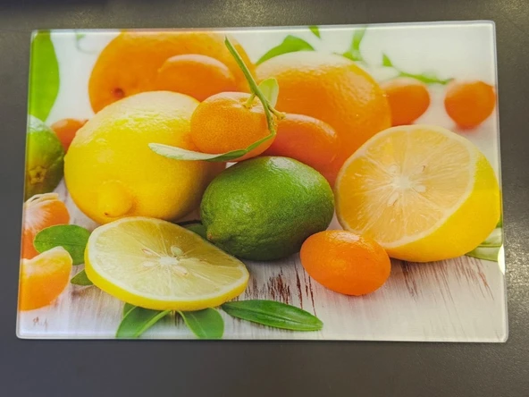 Coşev Temperli Kırılmaz Cam Kesim Panosu 20x30cm Desen4