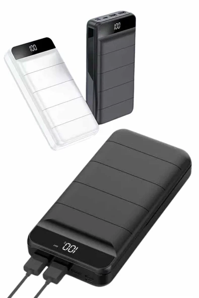 50.000 Mah Powerbank Turbo Hızlı Led Göstergeli Android İOS Uyumlu Taşınabilir Askılı - Resim 4