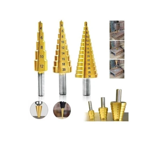 Sepetinegelsin Kademeli Matkap Ucu Saç Delme Panç Seti ürün görseli