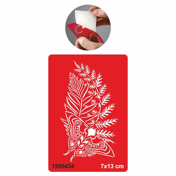 Kelebek ve Doğa Tattoo Geçici Dövme Şablonları Kına Kalıpları ürün görseli 1