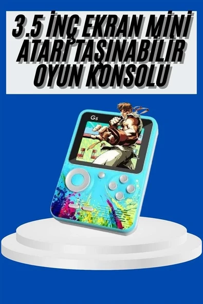 Çocuklara Özel 4K HD Retro Oyun Konsol El Atari Taşınabilir 500 Oyunlu - 2