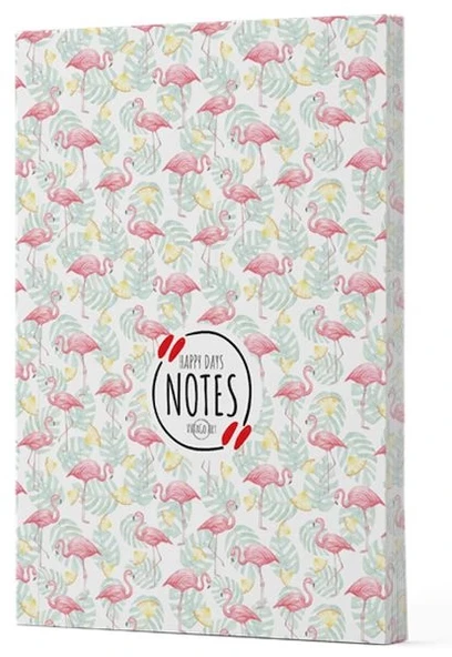 Flamingo 3 - Yan Boyamalı Çizgili Defter ürün görseli