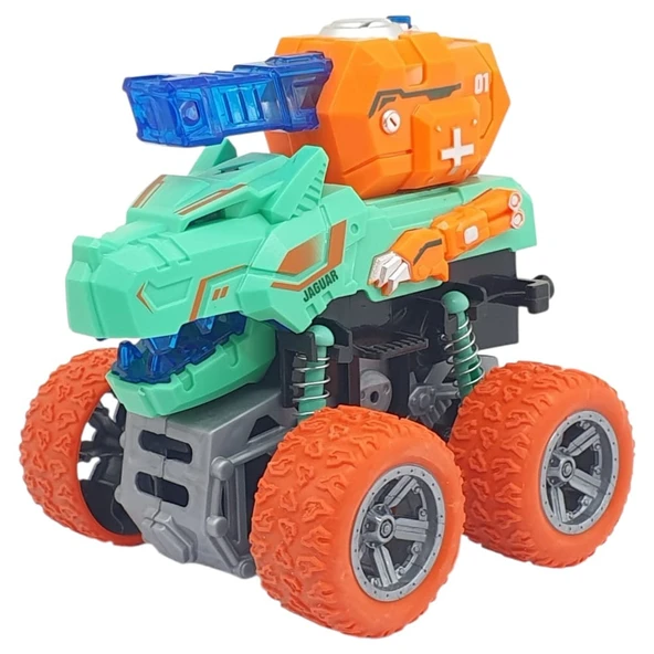 Sürtmeli Dinazor Araçlar - Sesli ve Işıklı - D500-19 - Turkuaz ürün görseli