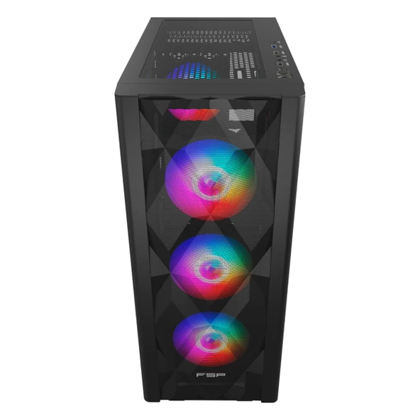 FSP CMT595AL 850W 80+ Bronz USB 3.2 RGB eATX Mid Tower Siyah Kasa - Resim 4