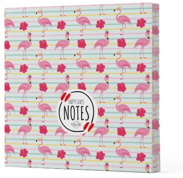 Flamingo 2 - Çizgisiz Yan Boyamalı Defter ürün görseli