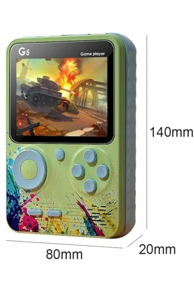Çocuklara Özel 4K HD Retro Oyun Konsol El Atari Taşınabilir 500 Oyunlu - 5