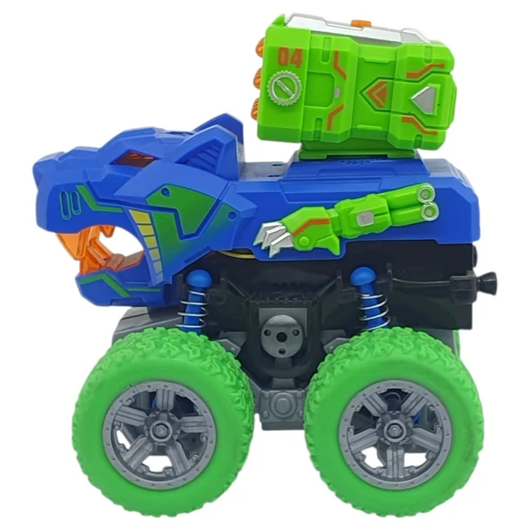 Sürtmeli Dinazor Araçlar - Sesli ve Işıklı - D500-19 - Lacivert - Resim 2