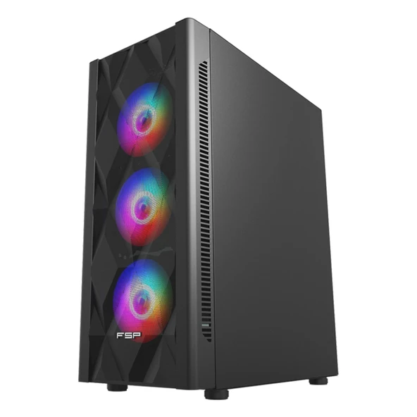 FSP CMT595AL 850W 80+ Bronz USB 3.2 RGB eATX Mid Tower Siyah Kasa - Resim 2