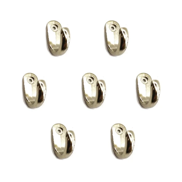 Büyük Tekli Fincan Askı, Dekor Askısı - Nikel, 100 Adet, 12x23x30 Mm - Resim 2