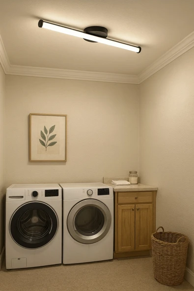 luxshome Modern Prime Tekli Mat Siyah Kasa Led Beyaz Power Ledli Salon Mutfak Oda Hol Ledli Avize - Resim 6