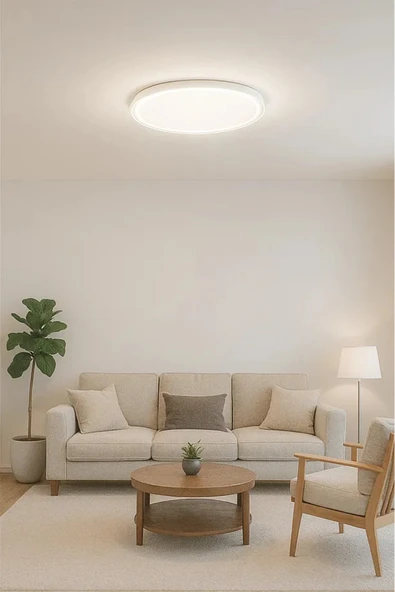 luxshome Tavana Sıfır Led Modern Avize Aydinlatma Gün Işığı Yüksek Lumen Güçlü Işık Balkon-mutfak-ofis-salon ürün görseli
