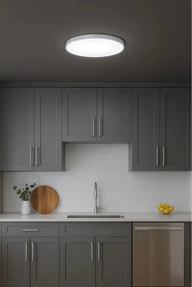 luxshome Tavana Sıfır Led Modern Avize Aydinlatma Beyaz Işık Yüksek Lumen Güçlü Işık Balkon-mutfak-ofis-salon - Resim 2