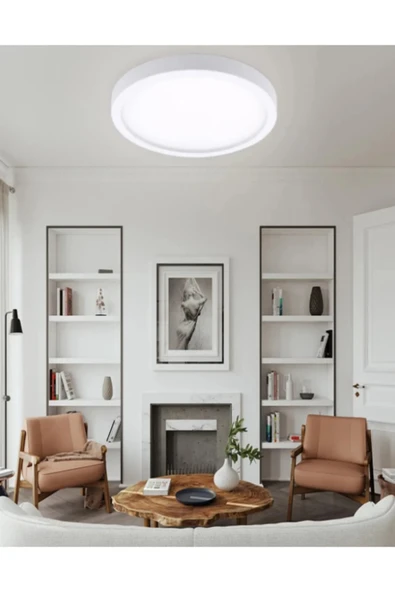 luxshome Modern Tavana Sıfır Yuvarlak Led Panel Spot Lamba Glop Aplik Armatür Avize 6500k Beyaz Renk - 2