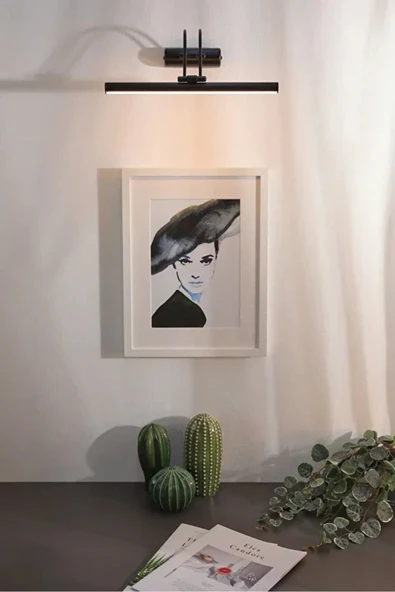 luxshome Mat Siyah Kuğu Aplik Oynar Başlıklı Beyaz Işık Şık Tasarım Dekoratif Dizayn Banyo Ayna Aydınlatma ürün görseli