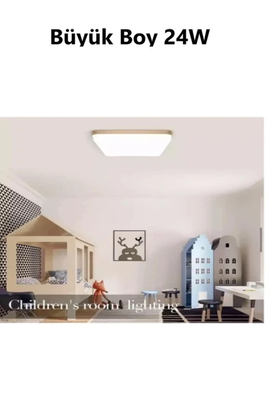 Viesteknoloji Büyük Boy 24w Modern Tavana Sıfır Kare Plafonyer Led Avize Panel Light 6500k Cold White - Resim 3
