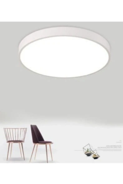 Viesteknoloji Büyük Boy Tavana Sıfır Led Plofonyer Avize Armatür Banyo Tuvalet Balkon Lambası Armatürü Beyaz Işık ürün görseli