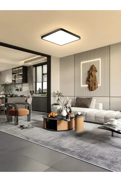 luxshome 18w Sıva Üstü Siyah Kasa Kare Metal Kasa Led Panel Sarı Işık Salon - Oturma odası - Yatak Odası ürün görseli