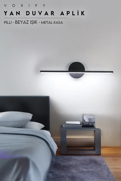 luxshome Kablosuz Pilli Yapışkanlı Salon Koridor Tablo Duvar Resim Televizyon Kenarı Aplik Duvar Aydınlatma - 1