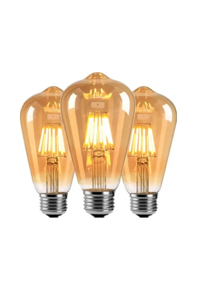 Voxify St64 Dekoratif Retro Rustik Ampül E27 Standart Duy 220v Ev Cafe Aplik Abajur Tavan Ampülü Armut Bal