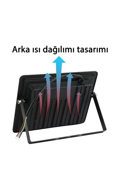luxshome Led Projektör 100 W Ip 66 Su-toz Geçirmez 7200 Lm Smd Led Yüksek Işık Beyaz 6500k - 6