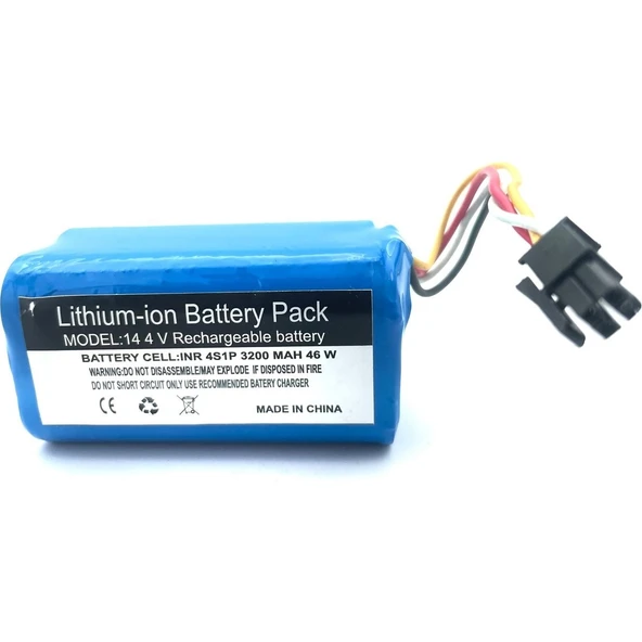 Arzum AR4304 Robotek X4 Robot Süpürge 3200 mAh 14.4 V  Batarya – Orjinal Uyumlu Uzun Ömürlü, Yüksek Performans Pil - 3