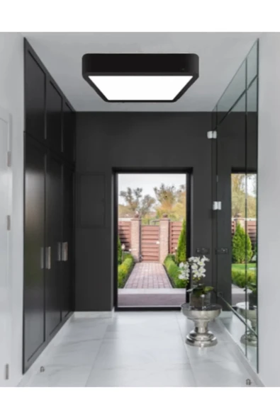 luxshome Modern Panel Led Avize 6500k Buz Beyazı Işık Uzun Ömürlü 1.sınıf Led Yüksek Işık Mat Siyah Gövde ürün görseli