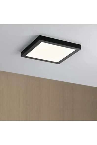 luxshome 18w Sıva Üstü Siyah Kasa Kare Metal Kasa Led Panel Sarı Işık Salon - Oturma odası - Yatak Odası - Resim 2