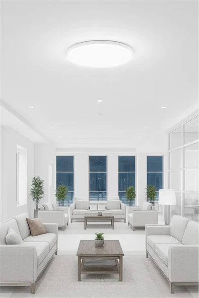 luxshome Tavana Sıfır Led Modern Avize Aydinlatma Beyaz Işık Yüksek Lumen Güçlü Işık Balkon-mutfak-ofis-salon - Resim 3