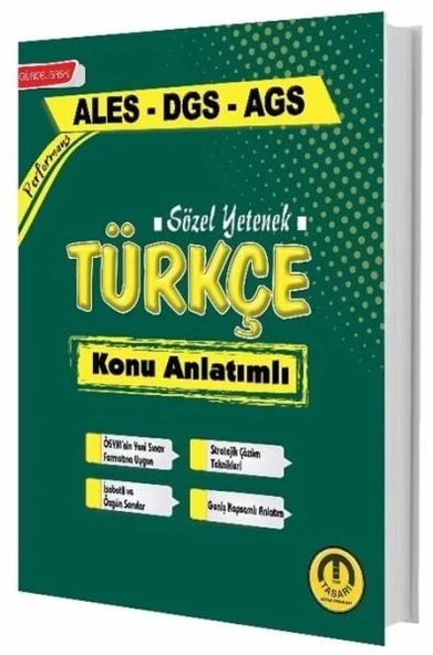 Tasarı Yayınları Ales Dgs Meb-Ags Sözel Yetenek Türkçe Konu Anlatımlı ürün görseli