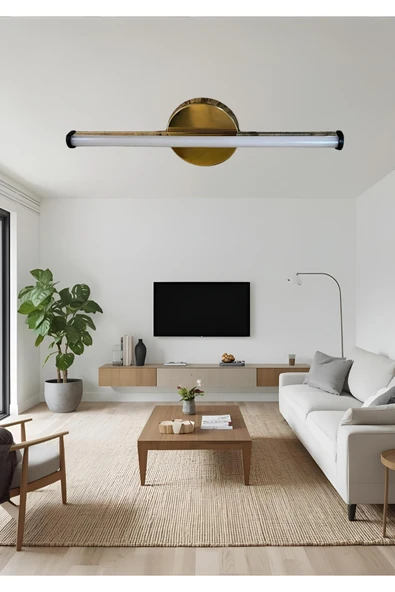 luxshome Modern Prime Tekli Eskitme Gold Kasa Led Beyaz Power Ledli Salon Mutfak Oda Hol Ledli Avize ürün görseli