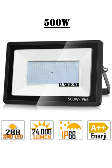 Voxify 500W 30.000 Lümen 6500K Beyaz Işık Smd LED Projektör Dış Mekan Su Geçirmez Park Bahçe Otopark Lamba ürün görseli