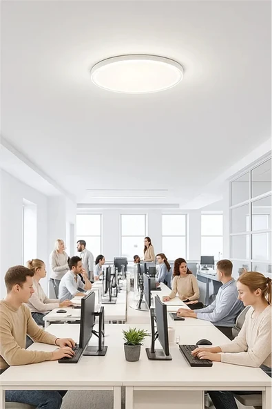 luxshome Tavana Sıfır Led Modern Avize Aydinlatma Beyaz Işık Yüksek Lumen Güçlü Işık Balkon-mutfak-ofis-salon ürün görseli