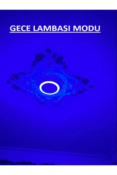 Viesteknoloji Beyaz Işık Modern Ledli Avize Tavana Sıfır Led Avize Panel Üç Renkli Yüksek Işık Güçlü 20w - Resim 2