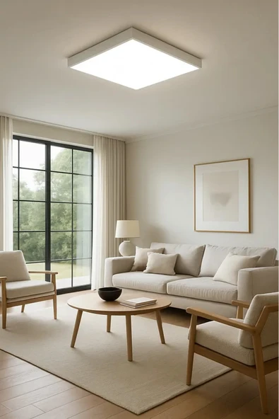 luxshome Tavana Sıfır Kare Led Panel Lamba Glop Aplik Armatür Avize Gün Işığı Renk Koridor Balkon Hol 20x20 - Resim 4