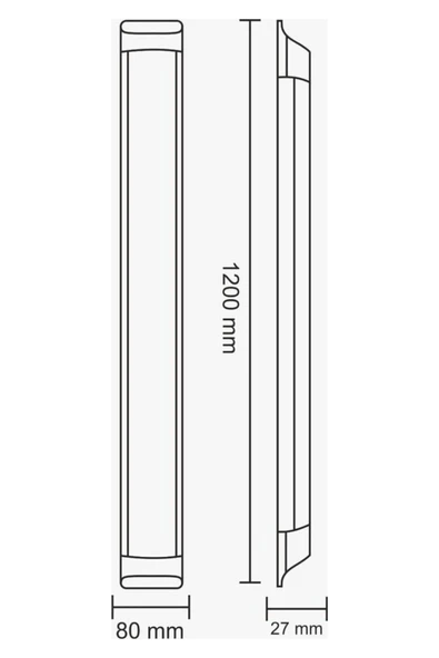 primelux Led Floresan Yatay Bant Armatür 36 Watt Tavan Aydınlatma X10 Adet - 3