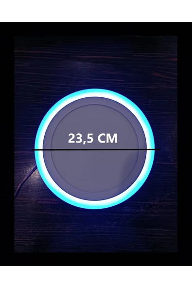 Viesteknoloji Modern Ledli Avize Tavana Sıfır Led Avize Panel Üç Renkli 24cm Çaplı Yüksek Işık Güçlü 18+6w - Resim 4